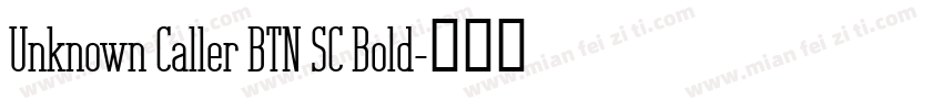 Unknown Caller BTN SC Bold字体转换